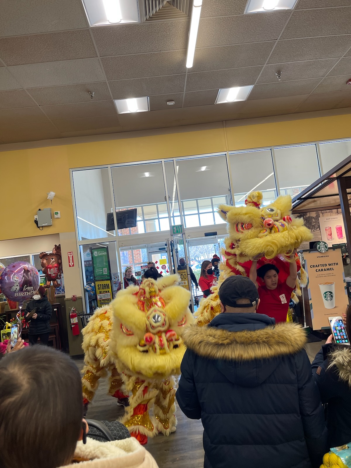 A group of people in costumes walking around